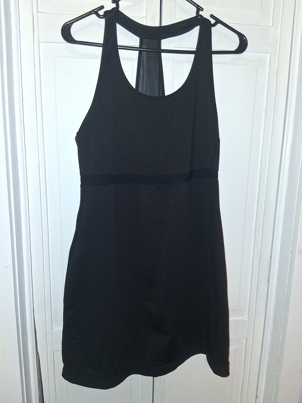 GAPFIT Black Racerback Mini Dress With Mesh Trim